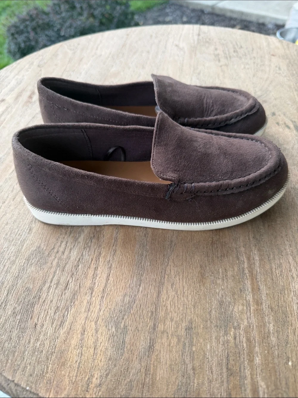 J. Crew Boys Dark Brown Suede Loafers size 2